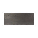 Baroque-period detailing gives this oak desk its  classic look. Made from worn black oak with metal ring pulls on its four drawers, as well as cabriole-like legs to soften the lines Amethyst Home provides interior design, new home construction design consulting, vintage area rugs, and lighting in the Seattle metro area.