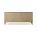 An aged finish plays up oak's natural wood grain, while grid-like patterned doors bring dimension to clean lines. Interior shelving awaits storage of serveware, table linens and more Amethyst Home provides interior design, new home construction design consulting, vintage area rugs, and lighting in the Newport Beach metro area.