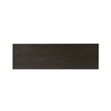 A transitional piece that works into your collection with ease. This solid oak sideboard is finished in a smoked black, highlighting natural graining inherent to rich character woods. Grid-like patterned doors bring dimension to clean, simple shaping, while interior shelving awaits storage of dinnerware, table linens and more. Amethyst Home provides interior design, new home construction design consulting, vintage area rugs, and lighting in the Houston metro area.