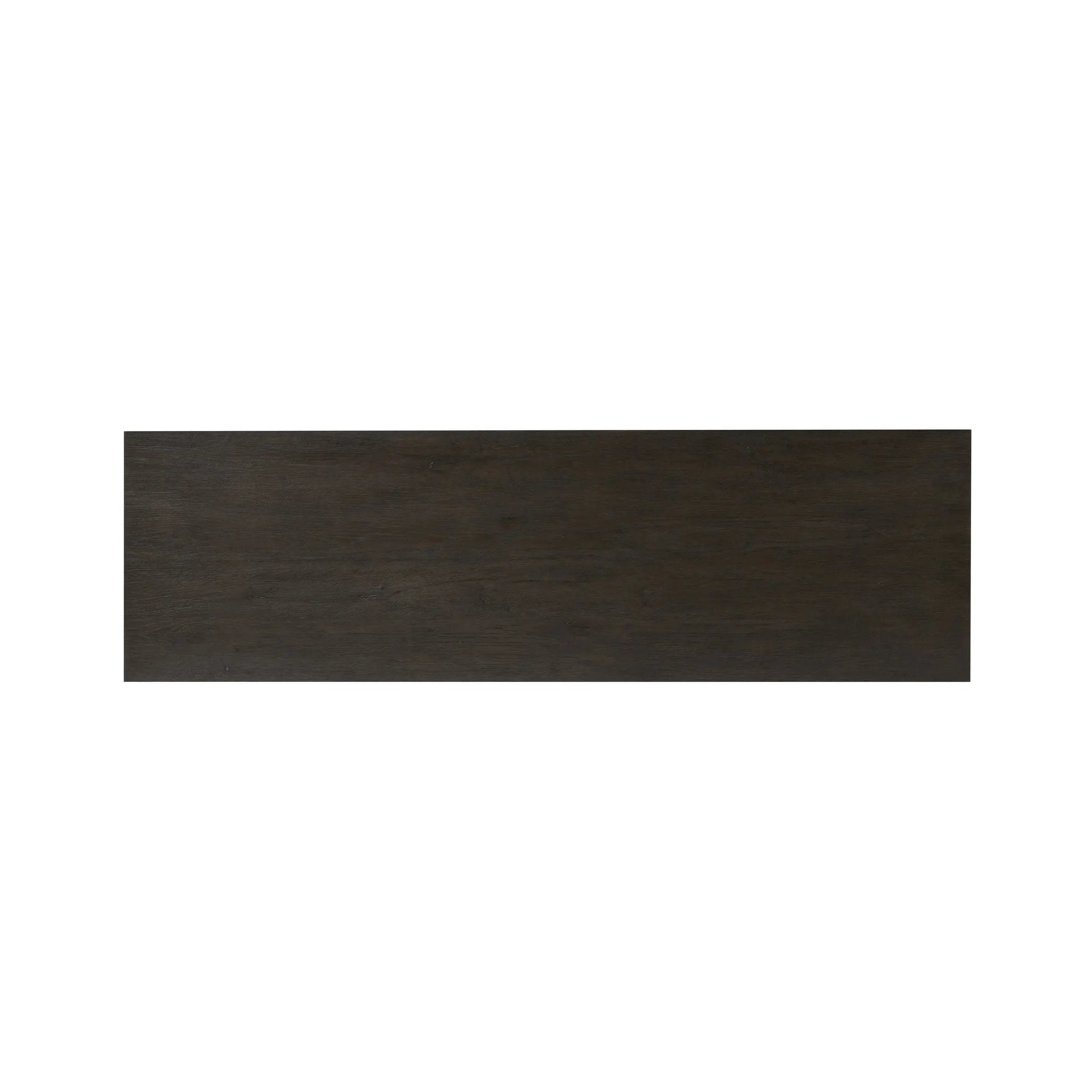 A transitional piece that works into your collection with ease. This solid oak sideboard is finished in a smoked black, highlighting natural graining inherent to rich character woods. Grid-like patterned doors bring dimension to clean, simple shaping, while interior shelving awaits storage of dinnerware, table linens and more. Amethyst Home provides interior design, new home construction design consulting, vintage area rugs, and lighting in the Houston metro area.