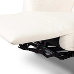 Introducing an Italian-inspired modern recliner. Featuring waterfall seating, curved arms, an adjustable headrest, articulating footrest and rounded back corners for comfort that's curated. The concealed power motion adjusts comfort level. There is a six-motor maximum per power outlet. Each motor comes with a two-year warranty. Amethyst Home provides interior design, new home construction design consulting, vintage area rugs, and lighting in the Omaha metro area.