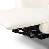 Introducing an Italian-inspired modern recliner. Featuring waterfall seating, curved arms, an adjustable headrest, articulating footrest and rounded back corners for comfort that's curated. The concealed power motion adjusts comfort level. There is a six-motor maximum per power outlet. Each motor comes with a two-year warranty. Amethyst Home provides interior design, new home construction design consulting, vintage area rugs, and lighting in the Omaha metro area.