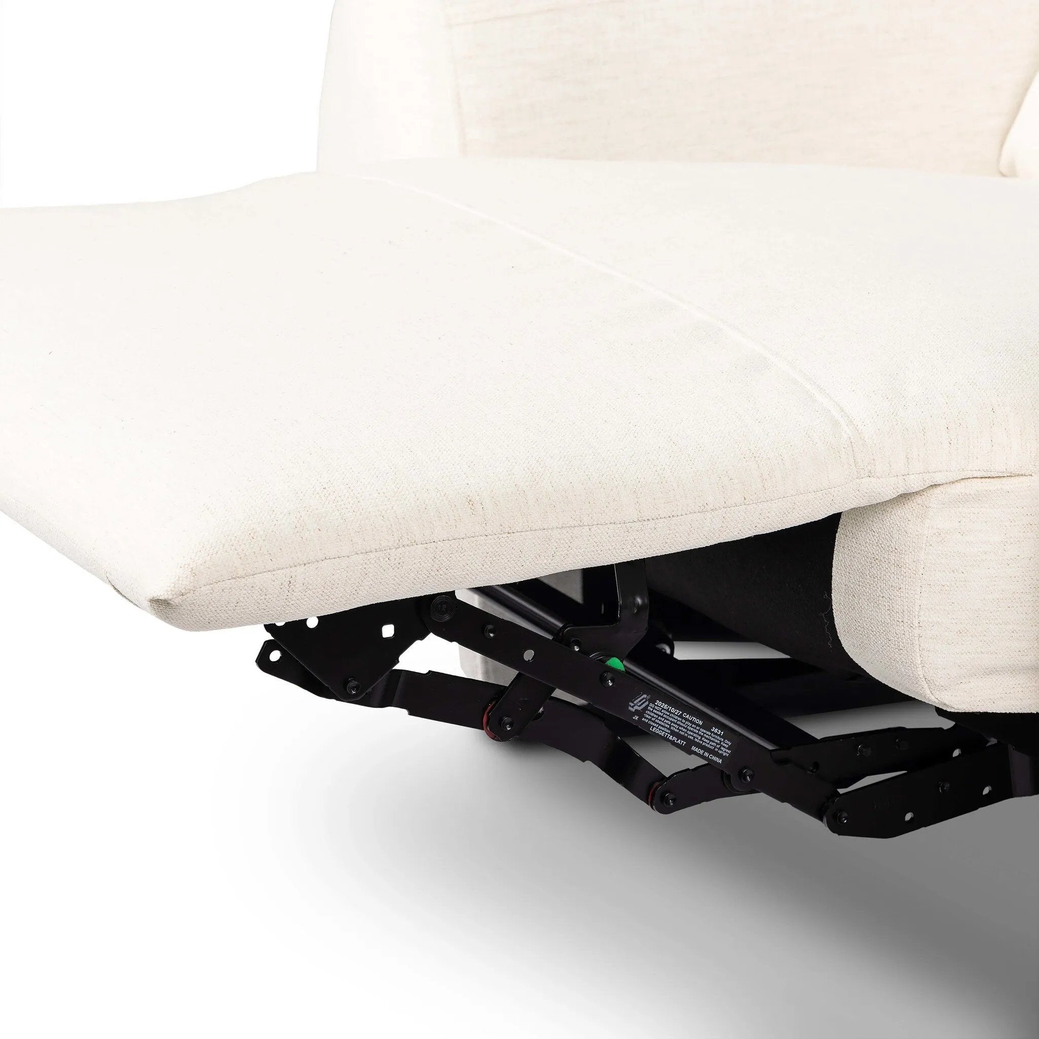 Introducing an Italian-inspired modern recliner. Featuring waterfall seating, curved arms, an adjustable headrest, articulating footrest and rounded back corners for comfort that's curated. The concealed power motion adjusts comfort level. There is a six-motor maximum per power outlet. Each motor comes with a two-year warranty. Amethyst Home provides interior design, new home construction design consulting, vintage area rugs, and lighting in the Omaha metro area.