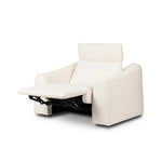 Introducing an Italian-inspired modern recliner. Featuring waterfall seating, curved arms, an adjustable headrest, articulating footrest and rounded back corners for comfort that's curated. The concealed power motion adjusts comfort level. There is a six-motor maximum per power outlet. Each motor comes with a two-year warranty. Amethyst Home provides interior design, new home construction design consulting, vintage area rugs, and lighting in the Scottsdale metro area.