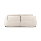 Introducing an Italian-inspired modern sectional with a suite of seating that reclines. Each seat has its very own reclining mechanism so that everyone can sit back and relax. Sectional features waterfall seating, curved arms, adjustable headrests, articulating footrests and rounded back corners. The concealed power motion adjusts comfort level. Amethyst Home provides interior design, new home construction design consulting, vintage area rugs, and lighting in the Dallas metro area.