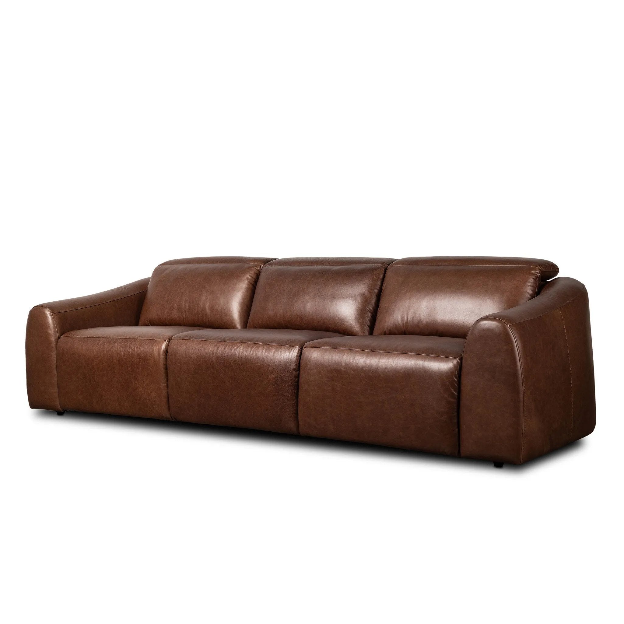 Introducing an Italian-inspired modern sectional with a suite of seating that reclines. Each seat has its very own reclining mechanism so that everyone can sit back and relax. Sectional features waterfall seating, curved arms, adjustable headrests, articulating footrests and rounded back corners. The concealed power motion adjusts comfort level. Amethyst Home provides interior design, new home construction design consulting, vintage area rugs, and lighting in the Laguna Beach metro area.