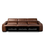 Introducing an Italian-inspired modern sectional with a suite of seating that reclines. Each seat has its very own reclining mechanism so that everyone can sit back and relax. Sectional features waterfall seating, curved arms, adjustable headrests, articulating footrests and rounded back corners. The concealed power motion adjusts comfort level. Amethyst Home provides interior design, new home construction design consulting, vintage area rugs, and lighting in the Omaha metro area.