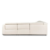 Introducing an Italian-inspired modern sectional with a suite of seating that reclines. Just about every seat on the sofa has its very own reclining mechanism so that everyone can sit back and relax. Sectional features waterfall seating, curved arms, adjustable headrests, articulating footrests and rounded back corners. Amethyst Home provides interior design, new home construction design consulting, vintage area rugs, and lighting in the Kansas City metro area.