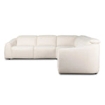 Introducing an Italian-inspired modern sectional with a suite of seating that reclines. Just about every seat on the sofa has its very own reclining mechanism so that everyone can sit back and relax. Sectional features waterfall seating, curved arms, adjustable headrests, articulating footrests and rounded back corners. Amethyst Home provides interior design, new home construction design consulting, vintage area rugs, and lighting in the Washington metro area.
