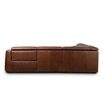 Introducing an Italian-inspired modern sectional with a suite of seating that reclines. Just about every seat on the sofa has its very own reclining mechanism so that everyone can sit back and relax. Sectional features waterfall seating, curved arms, adjustable headrests, articulating footrests and rounded back corners. Amethyst Home provides interior design, new home construction design consulting, vintage area rugs, and lighting in the Des Moines metro area.