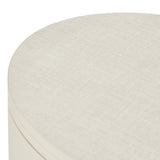 Featuring Amelia Ivory Painted Linen Oval Nightstand by Four Hands at Amethyst Home. Uniquely made from ivory-painted linen, a beautifully curved nightstand shapes four drawers for generous bedside storage.Overall Dimensions: 26.00"w x 20.00"d x 24.00"hWeight : 87.08 lbsMaterials: Painted Linen, Engineered Hardwood. Amethyst Home provides interior design, new home construction design consulting, vintage area rugs, and lighting in the Austin metro area.