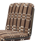 This bold desk chair features a playfully patterned fabric inspired by vintage Swedish textiles that brings any workspace to life. A gunmetal swivel base adds a touch of shine.As lovers of luxe style at Amethyst, we love the optimistic inspired Amos Armless Desk Chair - Sandhill Cocoa. Amethyst Home provides interior design, new home construction design consulting, vintage area rugs, and lighting in the Calabasas metro area.