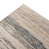 Classic — and classy. This rectangular coffee table is made from white travertine with tessellated columns, for a Greco-Roman look that elevates any living space it's styled in.As fans of natural materials at Amethyst, we love the designer inspired Angelo Coffee Table. Amethyst Home provides interior design, new home construction design consulting, vintage area rugs, and lighting in the Austin metro area.