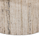 Classic — and classy. This rectangular coffee table is made from white travertine with tessellated columns, for a Greco-Roman look that elevates any living space it's styled in.As fans of natural materials at Amethyst, we love the designer inspired Angelo Coffee Table. Amethyst Home provides interior design, new home construction design consulting, vintage area rugs, and lighting in the Newport Beach metro area.