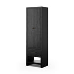 Slim format bath storage designed for towels, toiletries and more. Pair with a bath vanity for extended storage or as a narrow cabinet in any space.As lovers of luxe style at Amethyst, we love the nature inspired Anthem Bath Storage - Black Wash Oak - Black Wash Oak Veneer. Amethyst Home provides interior design, new home construction design consulting, vintage area rugs, and lighting in the Kansas City metro area.