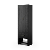 Slim format bath storage designed for towels, toiletries and more. Pair with a bath vanity for extended storage or as a narrow cabinet in any space.As lovers of luxe style at Amethyst, we love the nature inspired Anthem Bath Storage - Black Wash Oak - Black Wash Oak Veneer. Amethyst Home provides interior design, new home construction design consulting, vintage area rugs, and lighting in the Kansas City metro area.