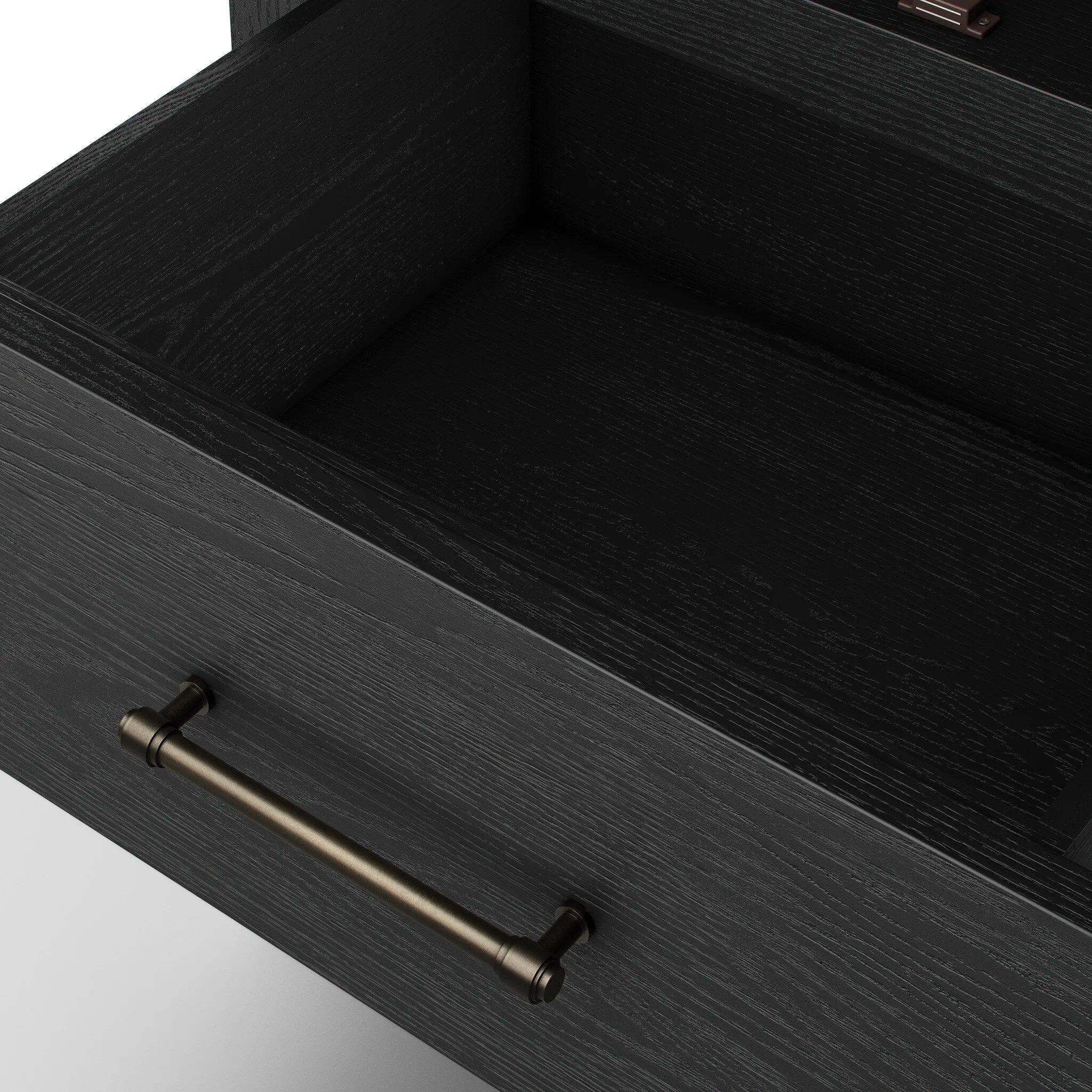 Slim format bath storage designed for towels, toiletries and more. Pair with a bath vanity for extended storage or as a narrow cabinet in any space.As lovers of luxe style at Amethyst, we love the nature inspired Anthem Bath Storage - Black Wash Oak - Black Wash Oak Veneer. Amethyst Home provides interior design, new home construction design consulting, vintage area rugs, and lighting in the Miami metro area.