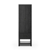Slim format bath storage designed for towels, toiletries and more. Pair with a bath vanity for extended storage or as a narrow cabinet in any space.As lovers of luxe style at Amethyst, we love the nature inspired Anthem Bath Storage - Black Wash Oak - Black Wash Oak Veneer. Amethyst Home provides interior design, new home construction design consulting, vintage area rugs, and lighting in the Salt Lake City metro area.