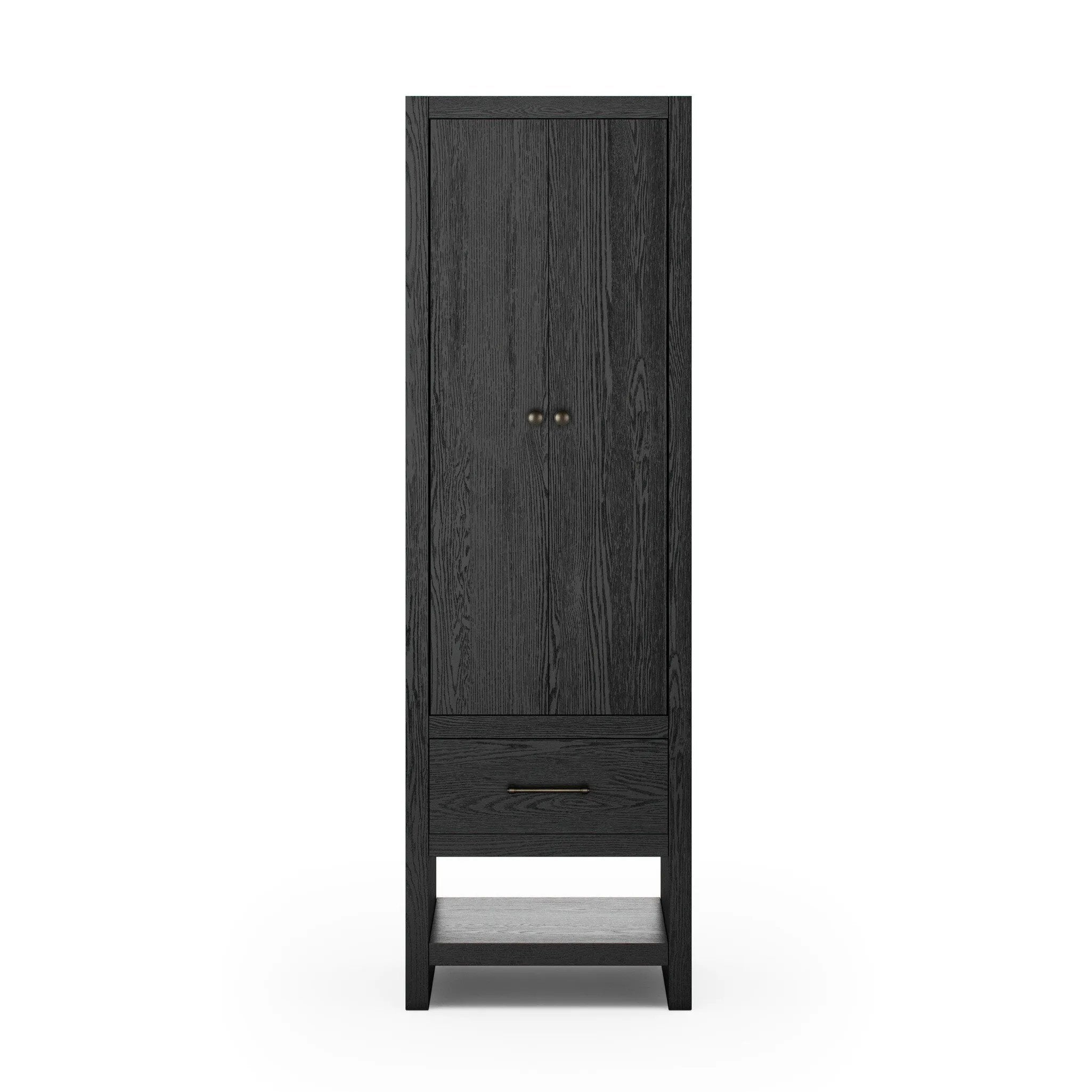 Slim format bath storage designed for towels, toiletries and more. Pair with a bath vanity for extended storage or as a narrow cabinet in any space.As lovers of luxe style at Amethyst, we love the nature inspired Anthem Bath Storage - Black Wash Oak - Black Wash Oak Veneer. Amethyst Home provides interior design, new home construction design consulting, vintage area rugs, and lighting in the Salt Lake City metro area.
