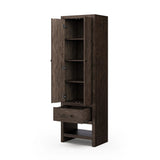 Slim format bath storage designed for towels, toiletries and more. Pair with a bath vanity for extended storage or as a narrow cabinet in any space.As fans of natural aesthetics at Amethyst, we love the nature inspired Anthem Bath Storage - Satin Espresso Oak - Satin Espresso Oak Veneer. Amethyst Home provides interior design, new home construction design consulting, vintage area rugs, and lighting in the Park City metro area.