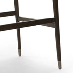 Featuring Anton Havana Brown  Bar + Counter Stool by Four Hands at Amethyst Home. Eighties inspiration gone modern. With iron-dipped caps, tapered legs of solid oak frame this counter stool's seat and back, upholstered in brown top-grain leather. Slim wood stretchers add an airy vibe.BarOverall Dimensions: 20.00"w x 23.75"d x 42.75"hWeight: 18.08 lbsCounterOve. Amethyst Home provides interior design, new home construction design consulting, vintage area rugs, and lighting in the Boston metro area.