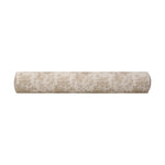 Elevate your bedroom styling with a linen-blend bolster pillow featuring a damask pattern Amethyst Home provides interior design, new home construction design consulting, vintage area rugs, and lighting in the Omaha metro area.
