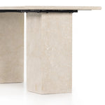 Featuring Arum Cream Marble Desk by Four Hands at Amethyst Home. Made entirely from solid marble in a versatile creamy white, a stately, sculptural desk makes a major style statement.Overall Dimensions: 60.00"w x 30.00"d x 30.00"hWeight : 257.60 lbsMaterials: Solid Marble. Amethyst Home provides interior design, new home construction design consulting, vintage area rugs, and lighting in the San Diego metro area.