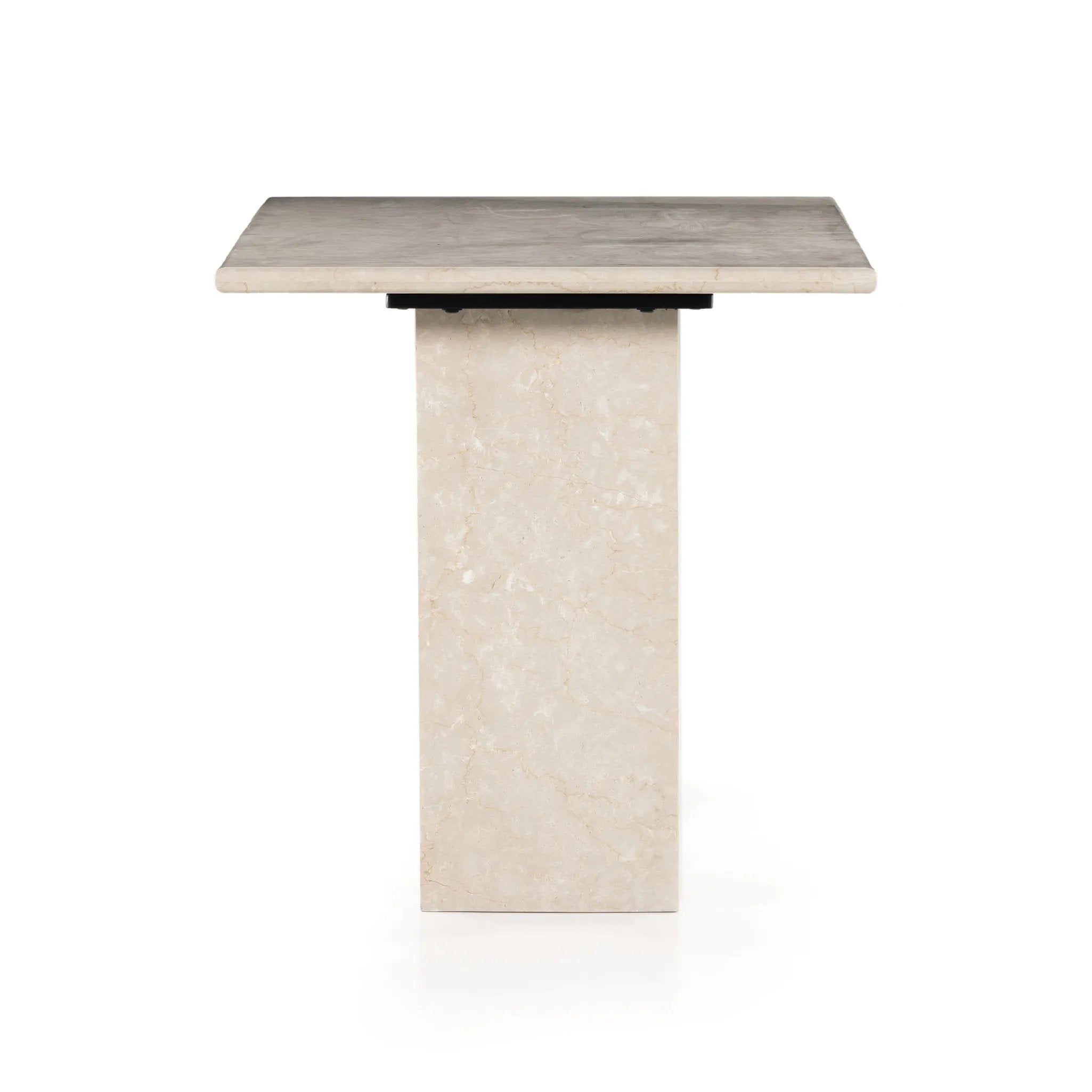 Featuring Arum Cream Marble Desk by Four Hands at Amethyst Home. Made entirely from solid marble in a versatile creamy white, a stately, sculptural desk makes a major style statement.Overall Dimensions: 60.00"w x 30.00"d x 30.00"hWeight : 257.60 lbsMaterials: Solid Marble. Amethyst Home provides interior design, new home construction design consulting, vintage area rugs, and lighting in the Washington metro area.