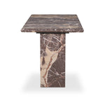 Made entirely from solid marble, a stately, sculptural desk makes a major style statement Amethyst Home provides interior design, new home construction design consulting, vintage area rugs, and lighting in the Washington metro area.