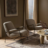 Featuring Ashburn Crete Putty Chair by Four Hands at Amethyst Home. Meet your new favorite chair. Fixed cushioning upholstered in a brushed, textural fabric pairs with a slim steel frame and padded armrests. S-spring suspension and foam cushioning provide lasting support. Overall Dimensions: 28.25"w x 34.25"d x 31.00"h. Amethyst Home provides interior design, new home construction design consulting, vintage area rugs, and lighting in the Calabasas metro area.