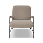 Featuring Ashburn Crete Putty Chair by Four Hands at Amethyst Home. Meet your new favorite chair. Fixed cushioning upholstered in a brushed, textural fabric pairs with a slim steel frame and padded armrests. S-spring suspension and foam cushioning provide lasting support. Overall Dimensions: 28.25"w x 34.25"d x 31.00"h. Amethyst Home provides interior design, new home construction design consulting, vintage area rugs, and lighting in the Houston metro area.