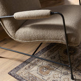 Featuring Ashburn Crete Putty Chair by Four Hands at Amethyst Home. Meet your new favorite chair. Fixed cushioning upholstered in a brushed, textural fabric pairs with a slim steel frame and padded armrests. S-spring suspension and foam cushioning provide lasting support. Overall Dimensions: 28.25"w x 34.25"d x 31.00"h. Amethyst Home provides interior design, new home construction design consulting, vintage area rugs, and lighting in the Washington metro area.