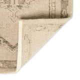 Patterned with a simplistic three-emblem motif framed by a narrow border, this hand-knotted wool rug adds just a touch of neutral design. The durable runner is crafted to wear beautifully over time. Due to the handcrafted nature of this rug, slight variations in sizing may occur Amethyst Home provides interior design, new home construction design consulting, vintage area rugs, and lighting in the Salt Lake City metro area.