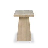 Featuring Atlas Bleached Alder Console Table by Four Hands at Amethyst Home. Bleached alder shapes a streamlined console table, with angular lines and wide proportions for a clean look with substance.Overall Dimensions: 94.00"w x 22.00"d x 30.00"hWeight : 136.46 lbsMaterials: Resawn Alder, Pine Plywood. Amethyst Home provides interior design, new home construction design consulting, vintage area rugs, and lighting in the Washington metro area.