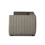 A dramatically channeled outdoor sofa with subtly textured upholstery for a clean, inviting look. Cover or store indoors during inclement weather and when not in use Amethyst Home provides interior design, new home construction design consulting, vintage area rugs, and lighting in the Alpharetta metro area.