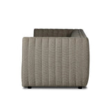 A dramatically channeled outdoor sofa with subtly textured upholstery for a clean, inviting look. Cover or store indoors during inclement weather and when not in use Amethyst Home provides interior design, new home construction design consulting, vintage area rugs, and lighting in the Alpharetta metro area.