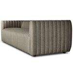 A dramatically channeled outdoor sofa with subtly textured upholstery for a clean, inviting look. Cover or store indoors during inclement weather and when not in use Amethyst Home provides interior design, new home construction design consulting, vintage area rugs, and lighting in the Boston metro area.