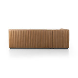 Featuring Augustine Palermo Drift Dining Banquette L Shape 100" by Four Hands at Amethyst Home. Welcome to your new favorite nook for morning coffee. An L-shaped dining banquette is upholstered in tan top-grain leather with a beautifully pronounced grain and dramatic channeling for a linear look. Perfectly sized for smaller spaces.Overall Dimensions: 100.0. Amethyst Home provides interior design, new home construction design consulting, vintage area rugs, and lighting in the Alpharetta metro area.
