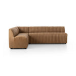 Featuring Augustine Palermo Drift Dining Banquette L Shape 100" by Four Hands at Amethyst Home. Welcome to your new favorite nook for morning coffee. An L-shaped dining banquette is upholstered in tan top-grain leather with a beautifully pronounced grain and dramatic channeling for a linear look. Perfectly sized for smaller spaces.Overall Dimensions: 100.0. Amethyst Home provides interior design, new home construction design consulting, vintage area rugs, and lighting in the Des Moines metro area.