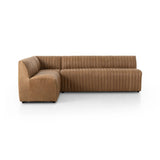 Featuring Augustine Palermo Drift Dining Banquette L Shape 100" by Four Hands at Amethyst Home. Welcome to your new favorite nook for morning coffee. An L-shaped dining banquette is upholstered in tan top-grain leather with a beautifully pronounced grain and dramatic channeling for a linear look. Perfectly sized for smaller spaces.Overall Dimensions: 100.0. Amethyst Home provides interior design, new home construction design consulting, vintage area rugs, and lighting in the Des Moines metro area.