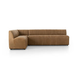 Featuring Augustine Palermo Drift Dining Banquette L Shape 110" by Four Hands at Amethyst Home. Welcome to your new favorite nook for morning coffee. An L-shaped dining banquette is upholstered in tan top-grain leather with a beautifully pronounced grain and dramatic channeling for a linear look.Overall Dimensions: 110.00"w x 66.50"d x 31.50"h
Shown pai. Amethyst Home provides interior design, new home construction design consulting, vintage area rugs, and lighting in the Newport Beach metro area.