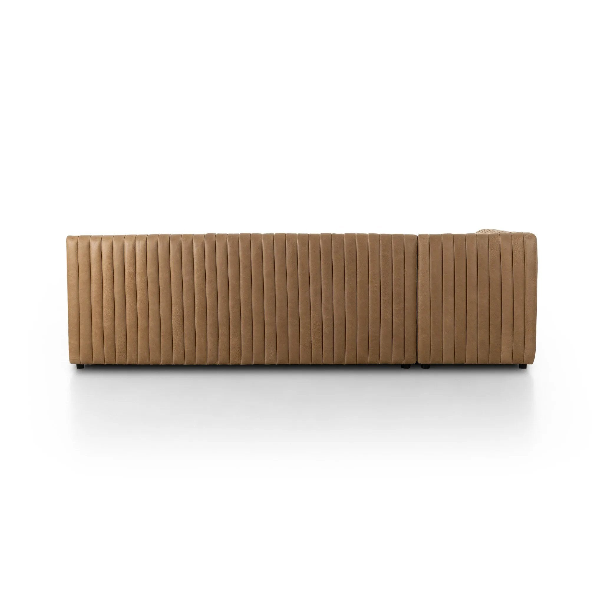 Featuring Augustine Palermo Drift Dining Banquette L Shape 110" by Four Hands at Amethyst Home. Welcome to your new favorite nook for morning coffee. An L-shaped dining banquette is upholstered in tan top-grain leather with a beautifully pronounced grain and dramatic channeling for a linear look.Overall Dimensions: 110.00"w x 66.50"d x 31.50"h
Shown pa. Amethyst Home provides interior design, new home construction design consulting, vintage area rugs, and lighting in the Salt Lake City metro area.