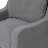 Heritage-inspired comfort. Sloping track arms are a study in playful forms, while the frame's fluid shape creates a simple, polished look. Tapered legs extend beyond a short skirt for a more relaxed style. Covered in 100% linen. A design collaboration by Amber Lewis and Four Hands. Amethyst Home provides interior design, new home construction design consulting, vintage area rugs, and lighting in the Salt Lake City metro area.