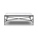 Featuring Babylon Tempered Glass Coffee Table by Four Hands at Amethyst Home. A slim, spare frame of hammered gunmetal pairs with tempered glass, for a clean and timeless coffee table look. Stretchers attach to metal loops for an elevated design detail.Overall Dimensions: 48.00"w x 48.00"d x 16.00"hWeight : 144.67 lbsMaterials: Tempered Glass, Iron. Amethyst Home provides interior design, new home construction design consulting, vintage area rugs, and lighting in the Kansas City metro area.