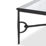 Featuring Babylon Tempered Glass Coffee Table by Four Hands at Amethyst Home. A slim, spare frame of hammered gunmetal pairs with tempered glass, for a clean and timeless coffee table look. Stretchers attach to metal loops for an elevated design detail.Overall Dimensions: 48.00"w x 48.00"d x 16.00"hWeight : 144.67 lbsMaterials: Tempered Glass, Iron. Amethyst Home provides interior design, new home construction design consulting, vintage area rugs, and lighting in the Portland metro area.
