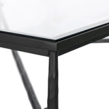 Featuring Babylon Tempered Glass Coffee Table by Four Hands at Amethyst Home. A slim, spare frame of hammered gunmetal pairs with tempered glass, for a clean and timeless coffee table look. Stretchers attach to metal loops for an elevated design detail.Overall Dimensions: 48.00"w x 48.00"d x 16.00"hWeight : 144.67 lbsMaterials: Tempered Glass, Iron. Amethyst Home provides interior design, new home construction design consulting, vintage area rugs, and lighting in the Tampa metro area.