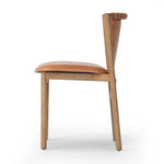 Featuring Baden Haven Tobacco Dining Chair by Four Hands at Amethyst Home. Midcentury-inspired with its minimalist wooden frame, this armless dining chair features a low back and float-like seat upholstered in tobacco top-grain leather exclusive to Four Hands. Leather wrap detailing for texture.Overall Dimensions: 19.75"w x 23.25"d x 32.25"hWeight : 14.99 . Amethyst Home provides interior design, new home construction design consulting, vintage area rugs, and lighting in the Alpharetta metro area.