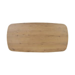 A stately dining style inspired by soft Brutalism. Crafted from aged smoked oak, a pair of matching pedestal bases features a delicate break between them, bringing a touch of lightness to such a substantial piece. A wide rectangular tabletop shapes arched sides that flow into rounded corners, finished off with bullnose edging Amethyst Home provides interior design, new home construction design consulting, vintage area rugs, and lighting in the San Diego metro area.