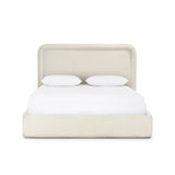 Off-white performance fabric and solid pine craft this soft modern bed. Store linens, clothing and more in a hidden oversized drawer on casters. Crypton® performance fabric is specially engineered for protection against stains, moisture and odor.As enthusiasts of wabi sabi style at Amethyst, we love the optimistic inspired Beckett Storage Bed. Amethyst Home provides interior design, new home construction design consulting, vintage area rugs, and lighting in the Alpharetta metro area.