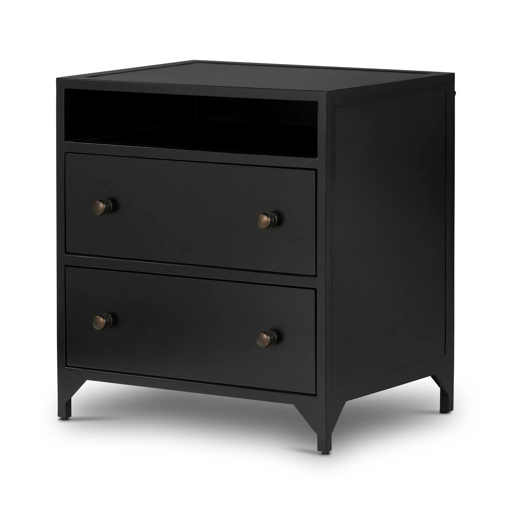 As enthusiasts of organic modern aesthetics at Amethyst, we love the nature inspired Belmont 2 Drawer Nightstand. This item pairs well with other brands such as Verellen and is perfect for minimalist homes Amethyst Home provides interior design, new home construction design consulting, vintage area rugs, and lighting in the Charlotte metro area.